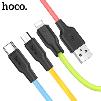 HOCO Fluorescentna Silikona, USB Kabel za iPhone 12 11 Xs Max 8 7 6 Plus Tip C Chager za Samsung Xiaomi Huawei usb Polnjenje Žice