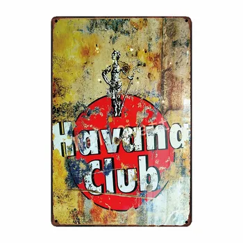 [ WellCraft ] KUBE je HAVANA CLUB Kovinski Tin Prijavite Che pin up Stenska Ploščica Plakat Vintage Music Pub bar Retro Slikarstvo FG-239