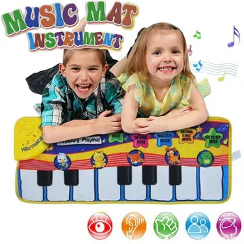 Baby Klavirsko Glasbo Igrajo Mat Živalskih Zvokov Glasbeno Tipkovnice Plazil Odejo Otroci Darilo izobraževalne preprogo Elektronske igrače za otroke