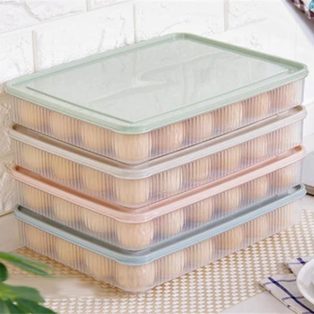 Plastično Jajce polje kuhinja jajce škatla za shranjevanje 24 Mrežo Jajca imetnik Stackable zamrzovalnik za shranjevanje organizatorji jajce za shranjevanje Posode