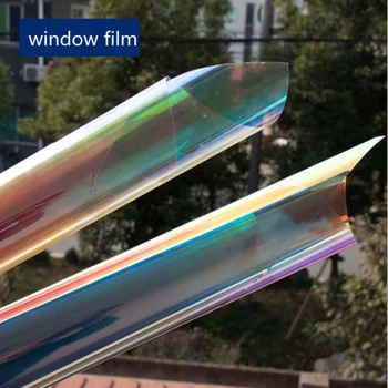 HOHOFILM 1.37x30m 2Colors Mavrični Učinek Napolnjene Mavrica Mavrična Stekla Film Okno Film za Izgradnjo Trgovine 54