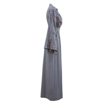 Cvetlični Abaya Kimono Jopico Dubaj Tam Kaftan Islam, Muslimanska Oblačila Hidžab Obleko Turški Islamska Oblačila Abayas Za Ženske Oman Djelaba Femme