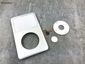 Knotolus srebro spredaj stanovanj primeru zajema bela kliknite wheel silver osrednji gumb za iPod 6. 7. gen classic 80gb 120gb 160gb