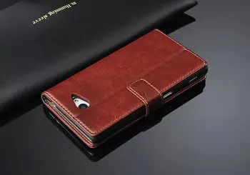 M2 držalo za kartico pokrov primeru za Sony Xperia M2 s50h D2305 D2303 usnje telefon primeru ultra tanke denarnice flip pokrov