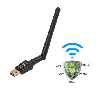 600Mbps Brezžični USB, Wi-Fi Adapter, 2.4 GHz/5.8 GHz WiFi Dual Band Anteno Ključ Mini PC Računalnik 2dBi Omrežna Kartica Sprejemnika 802.1