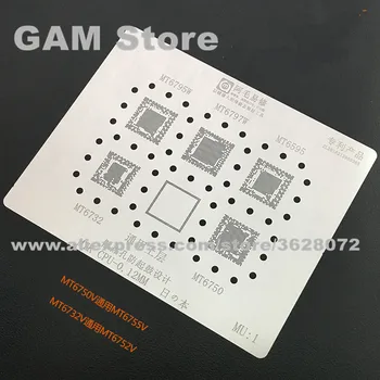 Za MTK CPU RAM BGA Matrica MT6595W 6797W 6795W MT6732 6750 Reballing Zatiči Neposredno Ogrevanje Predlogo 0,15 mm Debelina Anti Boben-up