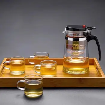 Čaj Lonci, Toplotno Odporno Steklo Čaj Lonec Čaja Infuser Kitajski Kung Fu Čaj Nastavite Grelnik Vode Kave, Kozarec Za Kavo Priročno Urad Čaj Določa