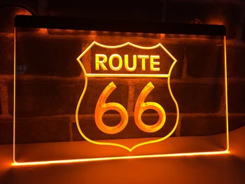 LB371 - Zgodovinski Route 66 Mati Cesti LED Neon Luči Prijavite NR doma dekor obrti