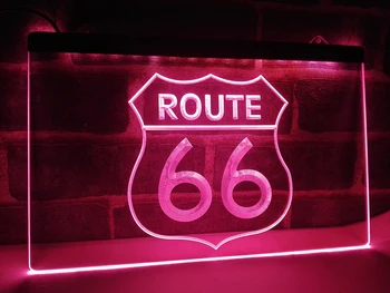 LB371 - Zgodovinski Route 66 Mati Cesti LED Neon Luči Prijavite NR doma dekor obrti