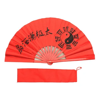 Visoka kakovost tai chi fan bambusa kung fu ljubitelj plesa fan pošlji fan vrečko 34 cm dolg