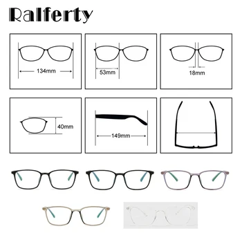 Ralferty 2019 Anti Modra Očala Okvir Ženske Moški Zaščitni Igralna Očala Kvadratnih Očala oculos de grau lunette homme A11761