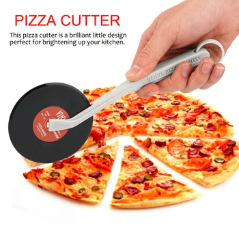 Strokovno Top Spin Sveže Rezina Gramofona Pizza Rezalnik Vinil Zapis Modela Pizza Kolo Nož Kuhinjski Pribor