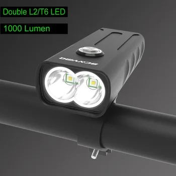 Visoka Zmogljivost Kolo Svetlobe, 1000 Lume Kolo Svetlobe Zgrajena v Baterijo, USB Polnilne Dodatki Kovinski Sprednji Kolesarska Svetilka