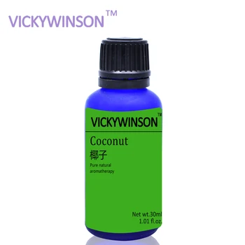 VICKYWINSON Kokosovo aromaterapija eterično olje Parfum 30ml Dišave Izpolnite Zraka Avto Vonj Dodatek Auto Notranje zadeve WX25