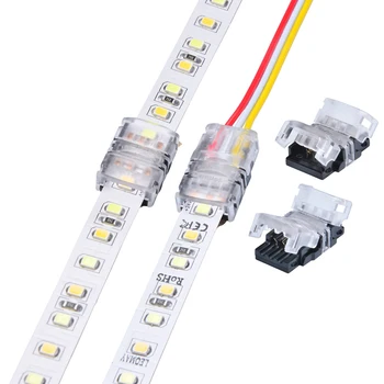 10pcs LED Trak Priključek 2pin 3pin 4pin 5pin za Eno RGB RGBW 3528 5050 WS2812B LED, Trakovi, Žice, Trakovi, Priključki