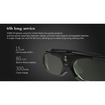 4 KOS Aktivnega Zaklopa 3D Očala za DLP Povezavo Združljiv 96-144HZ z Optama /Acer/BenQ /ViewSonic/XGIMI DLP Projektorji Povezava