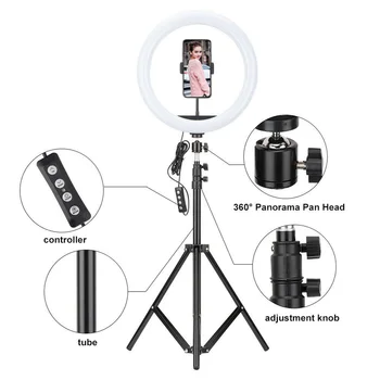33 CM Video Lučka Zatemniti LED Selfie Obroč Svetlobe USB Obroč lučka Fotografija Svetlobe Z Nastavek za Stojalo za Youtube