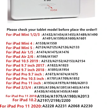 Magnetno Ohišje za iPad Pro 11 2020 2018 Primeru PU Usnje Trifold Stojalo Pokrov za Funda iPad Pro 11 1nd 2. Auto Sleep/Wake Capa