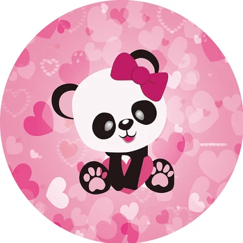 Krog Krog ozadje ozadje roza panda temo rojstni dekoracijo dekle baby tuš sladkarije, sladice tabela kritje YY-99
