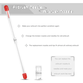 0,2 mm 0,3 mm, 0,5 mm Airbrush Šoba Iglo Zamenjava za Airbrushes Spray Pištolo Model za Brizganje Barve Vzdrževanje Orodje Pribor