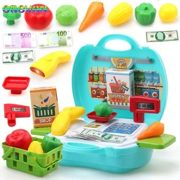 Otrok Simulacije paly Hiša Posoda Supermarket blagajno Orodja za Popravilo torbico, ki se Pretvarjamo, Igra Igrače