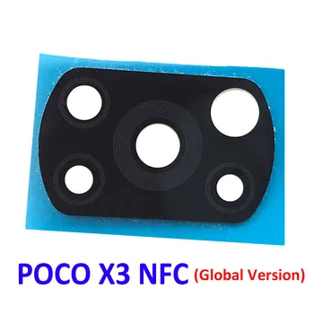 50PCS , Zadaj Kamero Nazaj Stekleni Pokrovček Objektiva Za Xiaomi POCO X3 NFC Globalni Različici Z Samolepilne Nalepke
