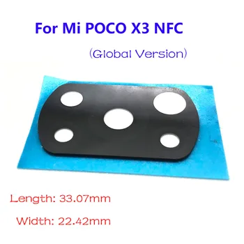 50PCS , Zadaj Kamero Nazaj Stekleni Pokrovček Objektiva Za Xiaomi POCO X3 NFC Globalni Različici Z Samolepilne Nalepke