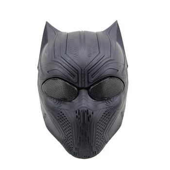 Taktike Airsoft Black Panther Lobanje Maske za noč Čarovnic Cosplay maturantski ples Mask Področju Paintball Igre Vojne, Poln Obraz Zaščitno Čelado Maske
