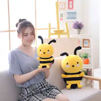Honey Bee Plišastih Igrač Risanka, ki Plujejo pod Polnjene Insektov, Živali Blazino za Otroke Otrok Padec Ladijskega prometa