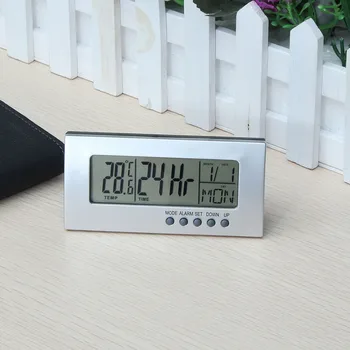 Sodobnih Digitalnih Baterija LCD Zaslon Koledar Dremež Termometer Alarm Namizne Ure
