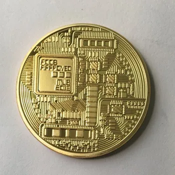 3 Kos Klasičnih BTC Bitcoin 24K Pravi pozlačeno Srebro Bronasto Značko 40 Mm Internet Temo Spominek Zbirateljske Dekoracijo Kovanec