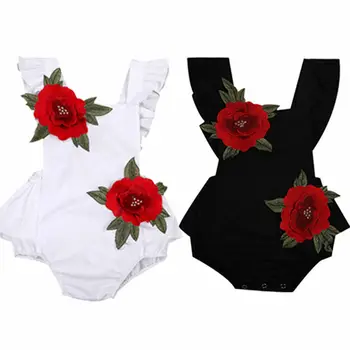 Newborn Baby Dekleta brez Rokavov Jumpsuit Cvetlični Romper Obleke baby girl obleke obleka, Sunsuit UK