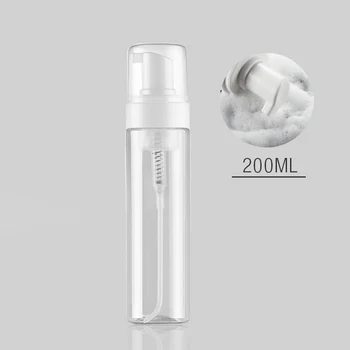 6ps/veliko praznih 200 ml Plastični beli Jasno, tekoče Milo Razpršilnik Facial Cleanser najboljši najcenejši Pene steklenica s črnim foamer