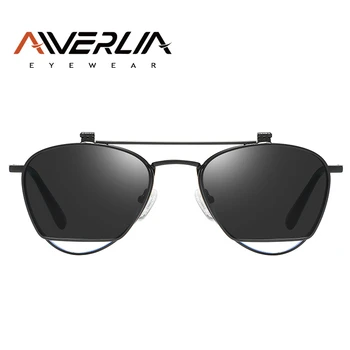 AIVERLIA Pokrovček Dvojno Plast sončna Očala Ženske Flip Objektiv Polarizirana sončna Očala Moške blagovne Znamke Design Ogledalo Očala Očala UV400