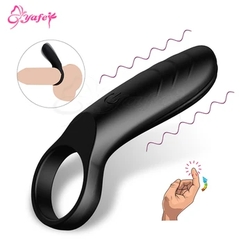 10 Hitrosti Silikonski Vibrator Moški Penis Obroči Zamudo Izliv Penis z vibriranjem Petelin Obroč Klitorisa Erotično Adult Sex Igračke za Moške
