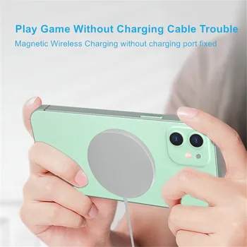 CASEIER Magnetno Ploščico Mag Varen Polnilec Za IPhone Pro Max 12 Mini 15W Hitro Brezžično Polnjenje S Kablom Tpye C Plug Z Polnilnik