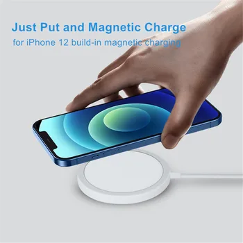 CASEIER Magnetno Ploščico Mag Varen Polnilec Za IPhone Pro Max 12 Mini 15W Hitro Brezžično Polnjenje S Kablom Tpye C Plug Z Polnilnik