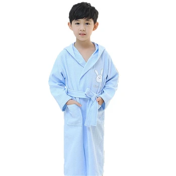 Otroški kopalni plašč bombaž hooded pižamo tanke vaflji vpojne plavanje yukata fanta in dekleta otroška risanka domov storitev 2020 nova