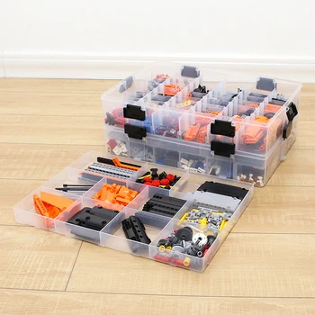Komponenta Organizator Prilagodite Tablete Orodje za Shranjevanje Primera Nastavljiv Prozorni Plastični Škatla za Shranjevanje za Gradnjo Blokov Lego Igrače