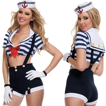 Nov Vnos Vroče Prodajo! Enotna Skušnjavi vlogo igrajo uniforme Seksi Navtičnih Morskih Mornar Kostum Seksi Ženska Mornarice Kostum