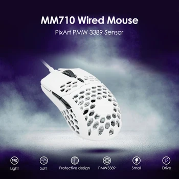 MM710 Gaming Miška 7 Prestavi 16000 DPI Satja Lupini USB Žična Miši Igra Uporabljate Namizni RAČUNALNIK Računalnik Nego Accessaries Dobave