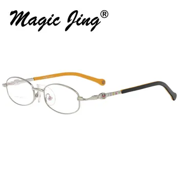 Kovinski Očala Okvirji za Očala Polni Platišča Otrok Optičnih Slik Pomlad Tempelj Recept Očala D5227