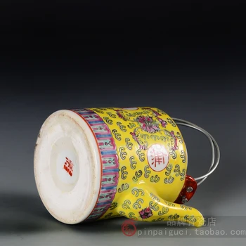 Tradicionalna Kitajska Jingdezhen Keramični Modrega in Belega Porcelana Čajnik Rdeča/Zelena/Rumena Čaj Pot Drinkware