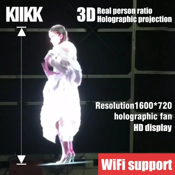Realni obseg 3D holografska projekcija LED ventilator prikazno oglaševanje pralni več preplete meri video