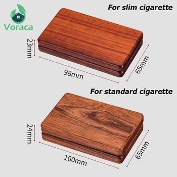 Ročno Kakovostnega Masivnega Lesa Cigaret Primeru Prenosni Palisander Rdeče Sandalovine Cigarete Škatla Za Shranjevanje Imetnik Kajenje Orodja Darila