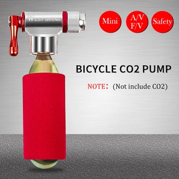 WEST KOLESARJENJE CO2 Črpalke Za Kolesa Schrader Presta Adapter Bike Črpalka Inflator Aluminija Pnevmatike Cev Mini Ročno Črpalko BREZ CO2 Kartuše