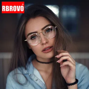 RBROVO 2021 Krog Očal Okvir Luksuzni Očala Ženske Ogledalo Očala za Ženske/Moške Anti-modra Svetloba Lentes De Lectura Hombre