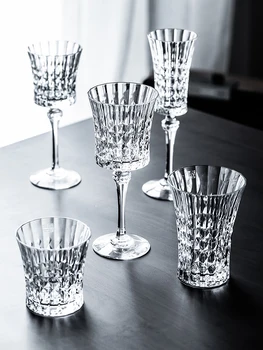 Evropa Retro Vklesan Kozarec Vina Kristalni Kelih Žganje Cocktail Pokal Poroko Šampanjec Bar Stranka Hotela Domov Drinkware