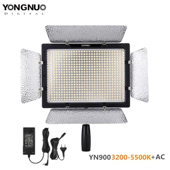 Yongnuo YN900 3200-5500K Bi-color APP Remote Control CRI95+ 54W 7200LM 900 LED Video Luč Plošča + Napajalnik