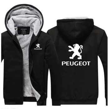 Pozimi Toplo moški Zgostitev Hoodies za Peugeot majica Za moške Zadrgo coats Modne blagovne Znamke Hoodie jakne S-XXXL J